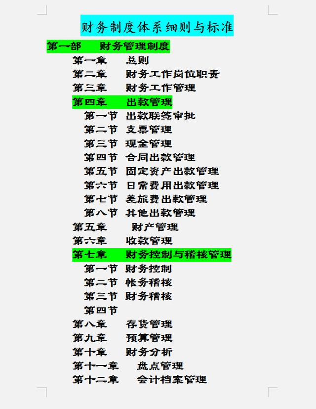 財務制度體系細則與標準，從財務管理制度到財務控制，內容全面