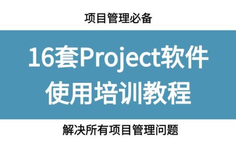 項目管理必備，16套Project軟件使用教程，解決所有項目管理問題（項目管理軟件project教程）